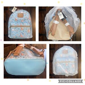 NWT Winnie the Pooh Daisies Blue Mini Backpack Bag Loungefly
